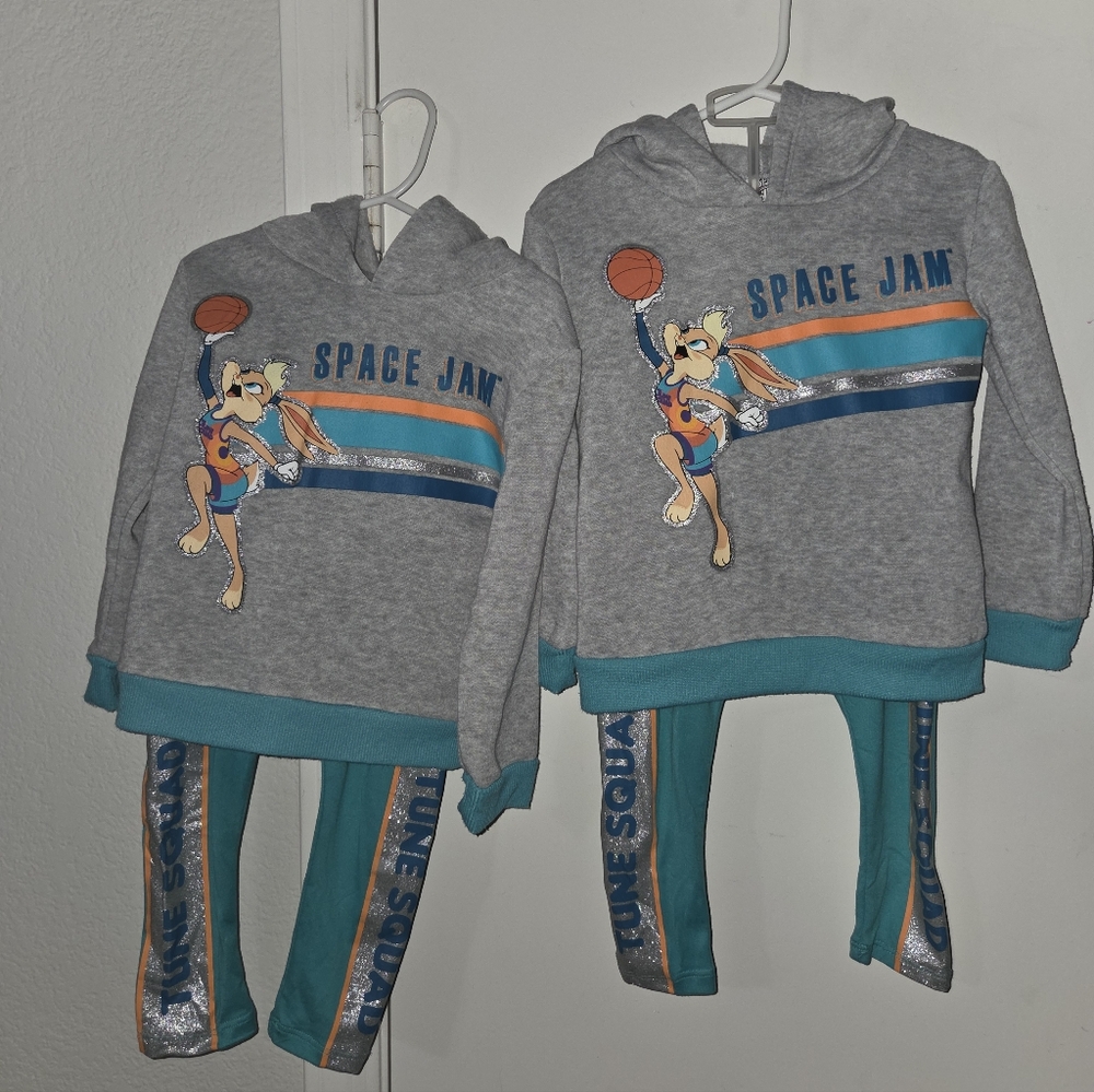 Space Jam Kids Hoodie and Leggings Set 3T TWINS